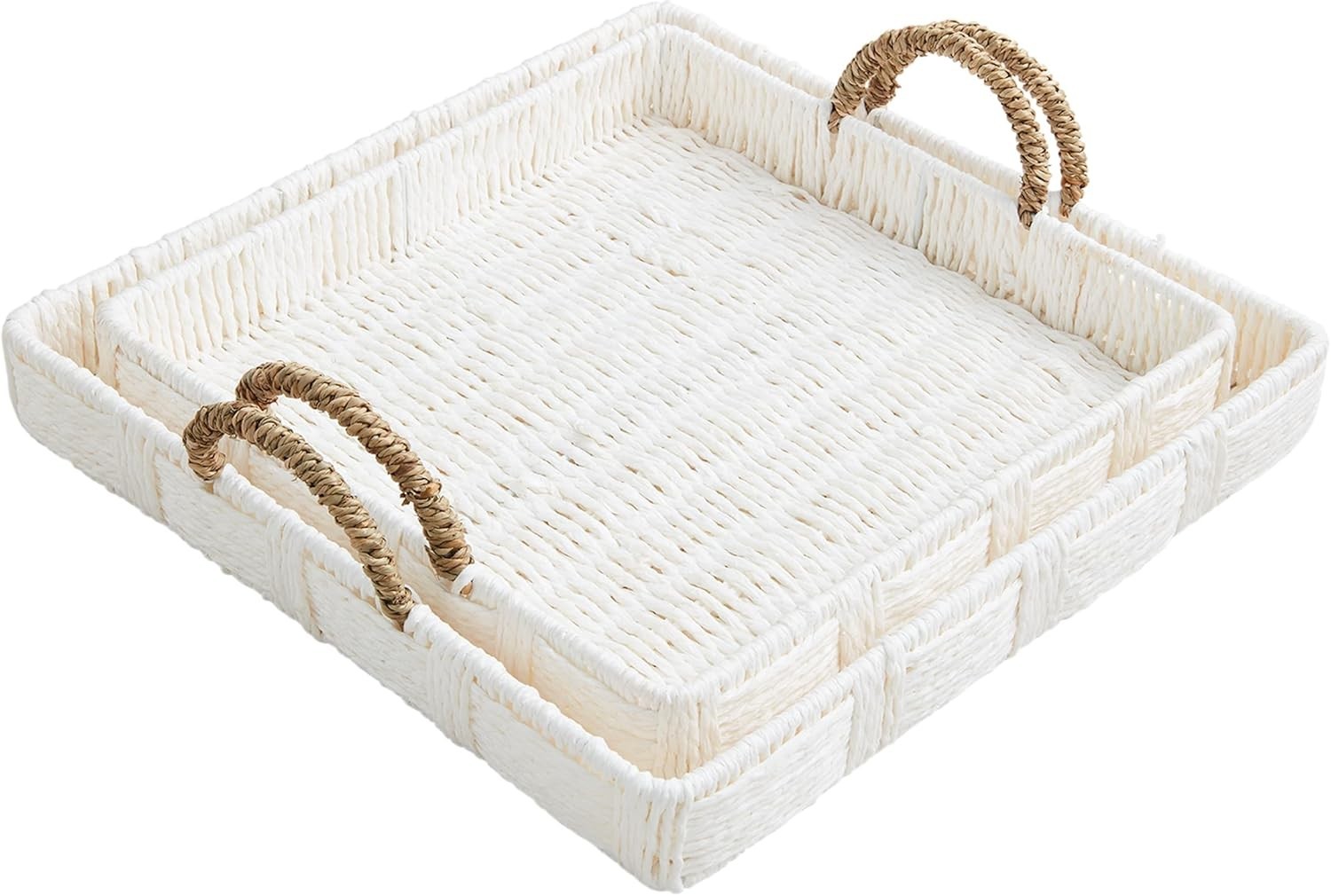 Mud Pie White House Nested Woven Trays