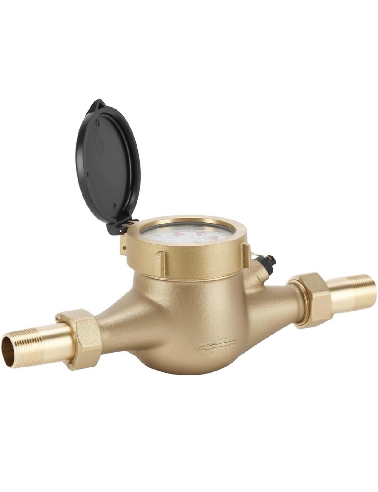 DN20 3/4" NPT Couplings Gallon Cold Water Meter,Lead Free Meter for Apartment
