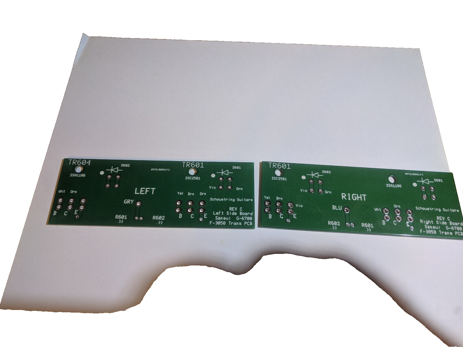 Sansui G-6700 Transistor Boards-NEW-Perfect fit, Wire color coded-Sold 33 sets
