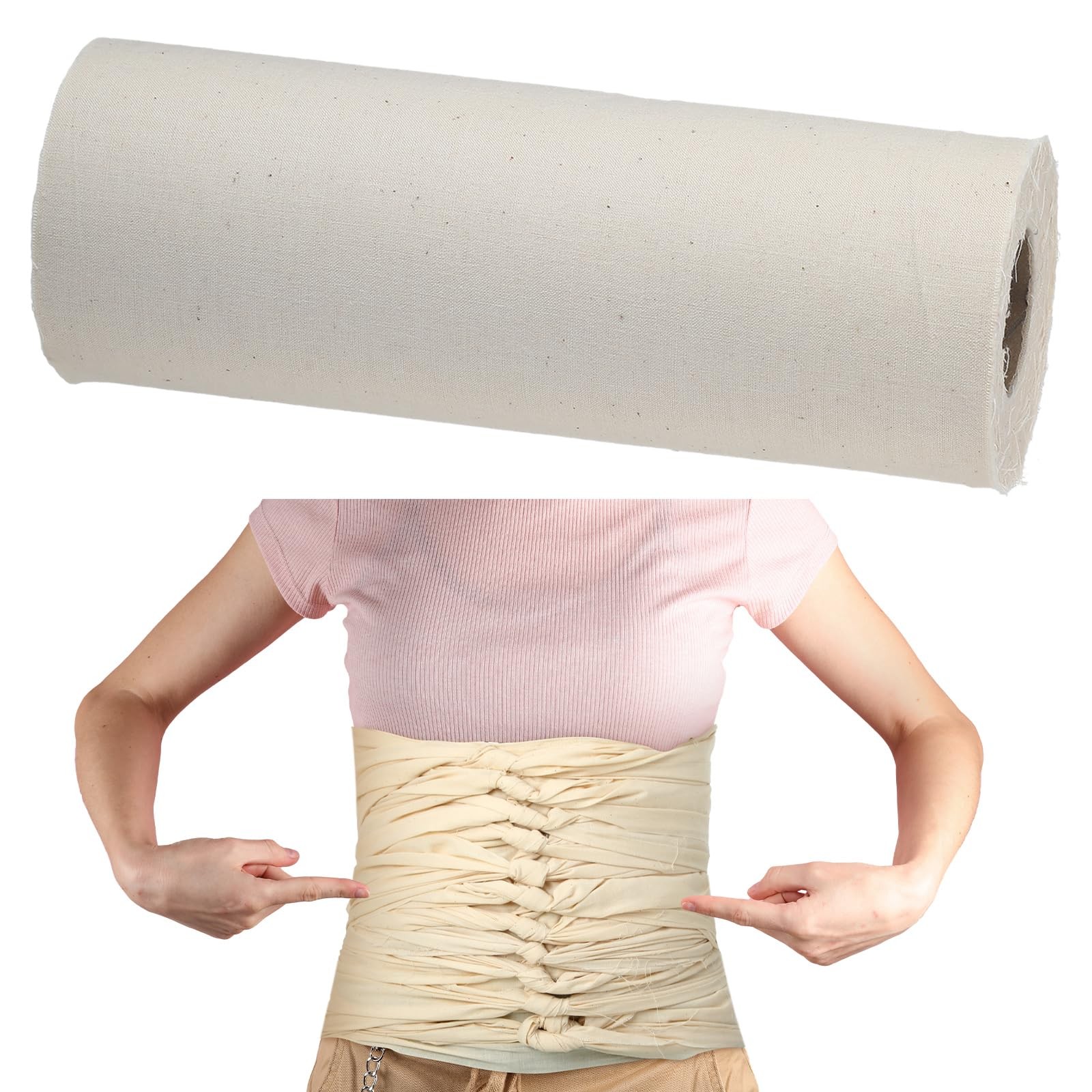 Hahafelt Bengkung Postpartum Belly Binding Wrap Traditional White Unbleached ...