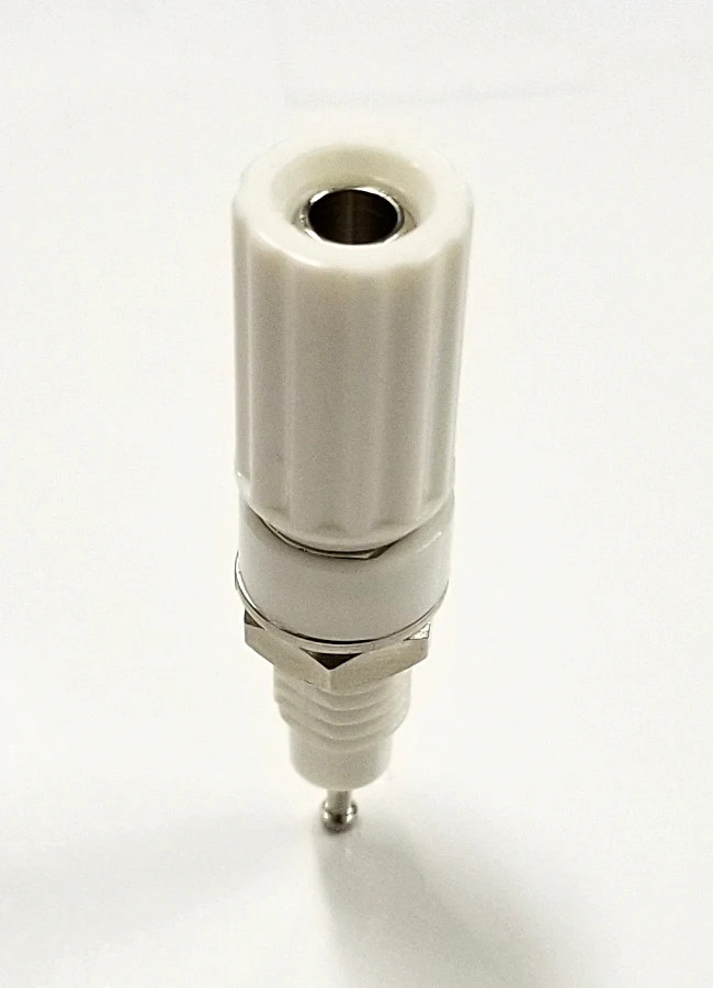 T-3025-W, Sato Parts White Female Banana & Wire Binding Post