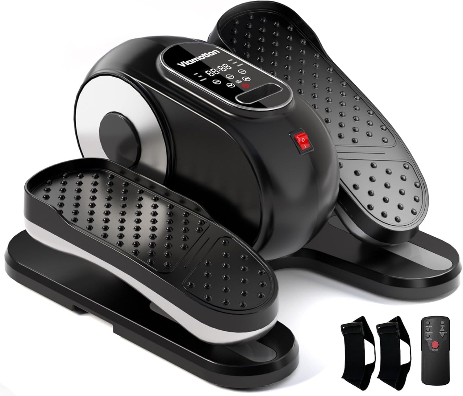 Under Desk Elliptical Machine,Quiet Pedal Exerciser with Remote Control,12 Speed