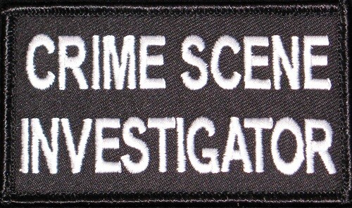 CRIME SCENE INVESTIGATOR Embroidered Hook Patch 2 X 3 3/8 Veteran Seller!