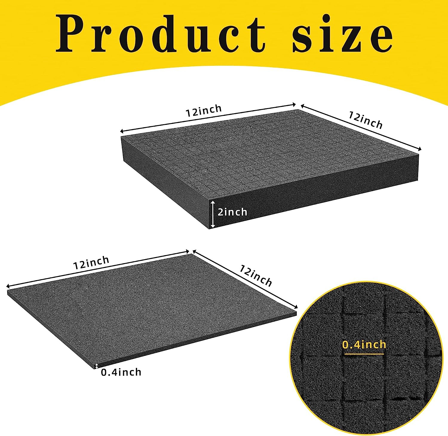 DECOHS 4 PCS Pick Apart Foam Insert- 2 Size Pick and Pluck Foam- Pluck Pre Cube