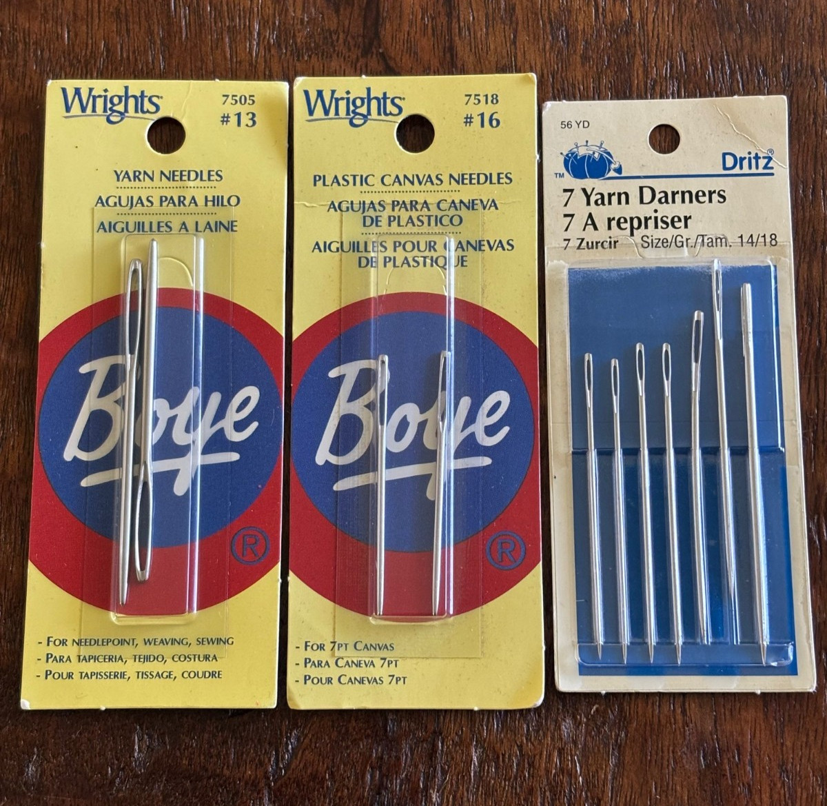 New NOS Boye Dritz yarn needles darners lot