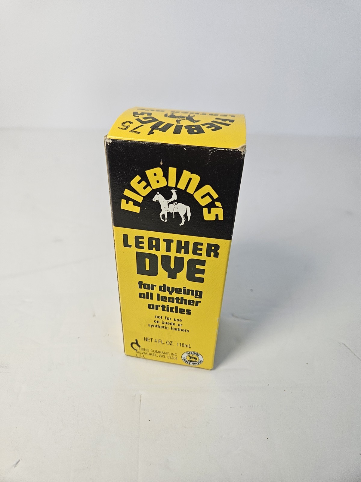 Fiebing's Leather Dye Brown 4 oz  Alcohol-Based  Dries Uniformly
