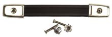 BLACK RETAINER STRAP WITH CHROME HARDWARE
