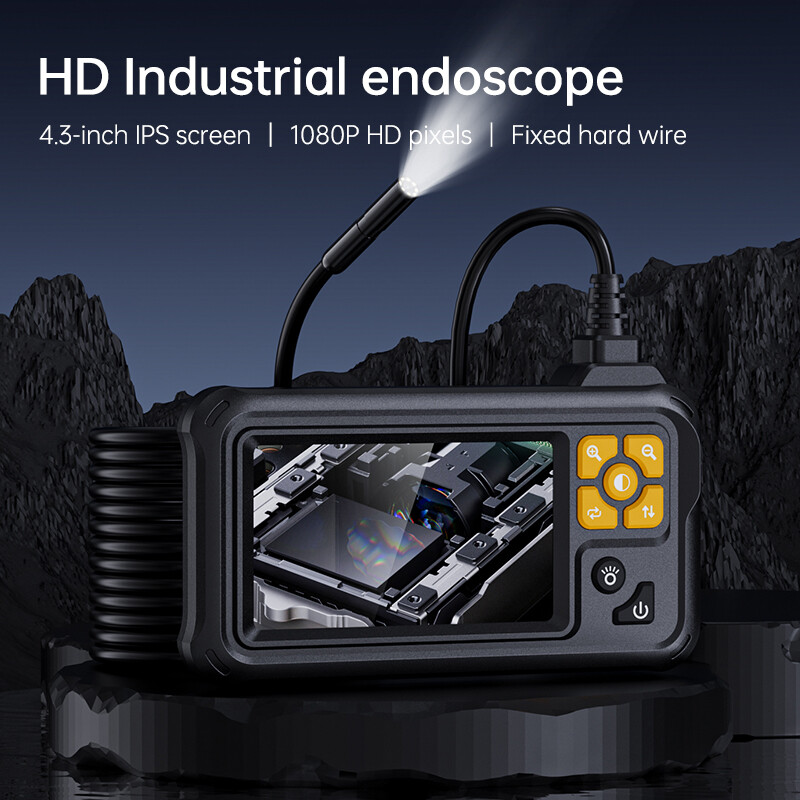 16.4ft Non-Handheld IP67 Waterproof Endoscope Integrated Screen Pipe Scope
