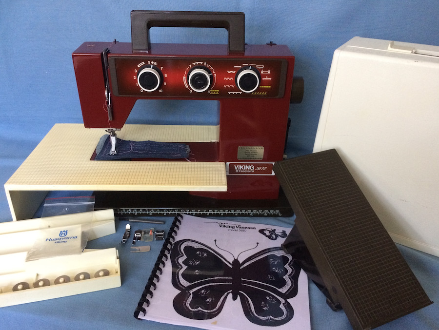 Husqvarna Viking model 5610 sewing machine with accessories