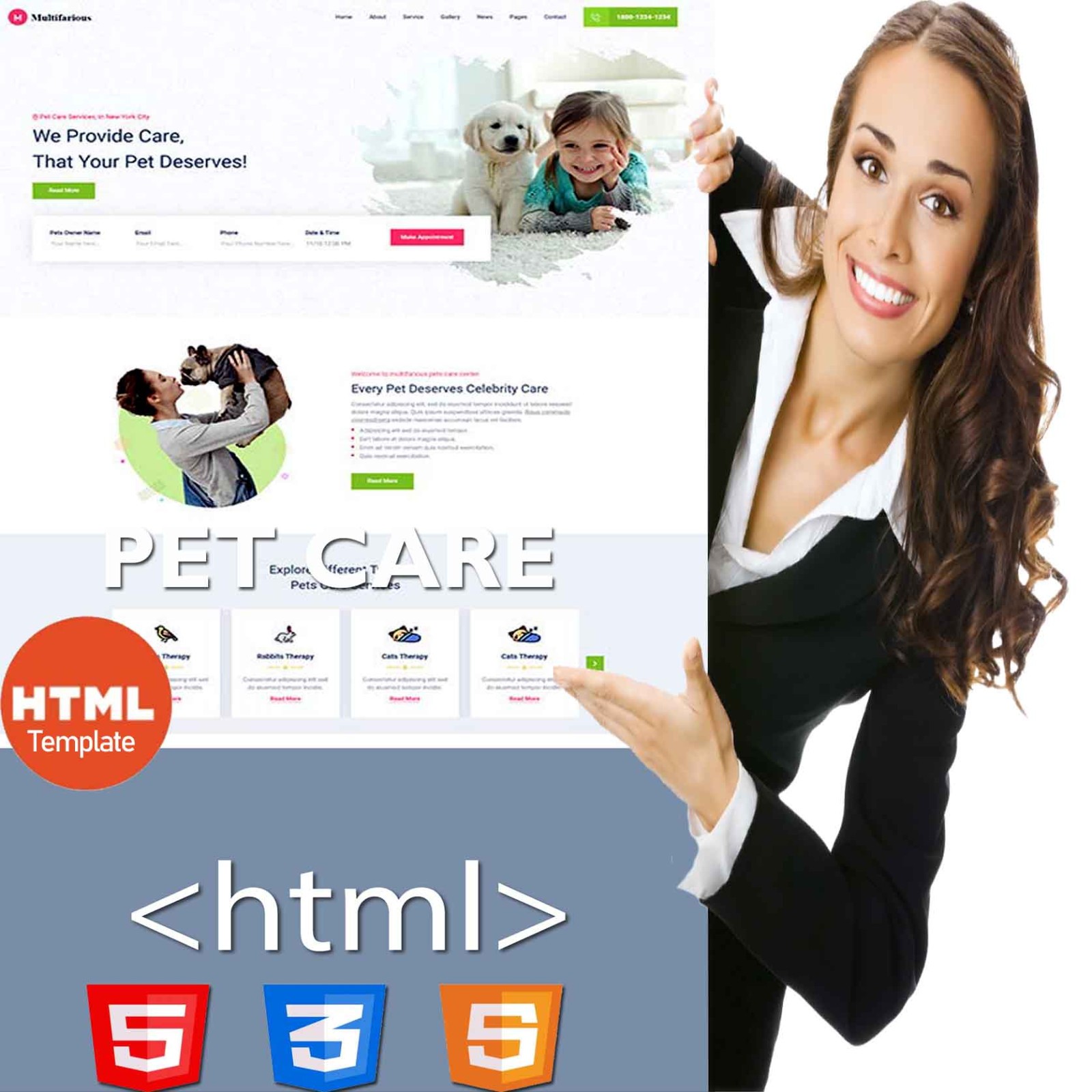 Pet Care | Full HTML Website Template - Bootstrap Responsive website