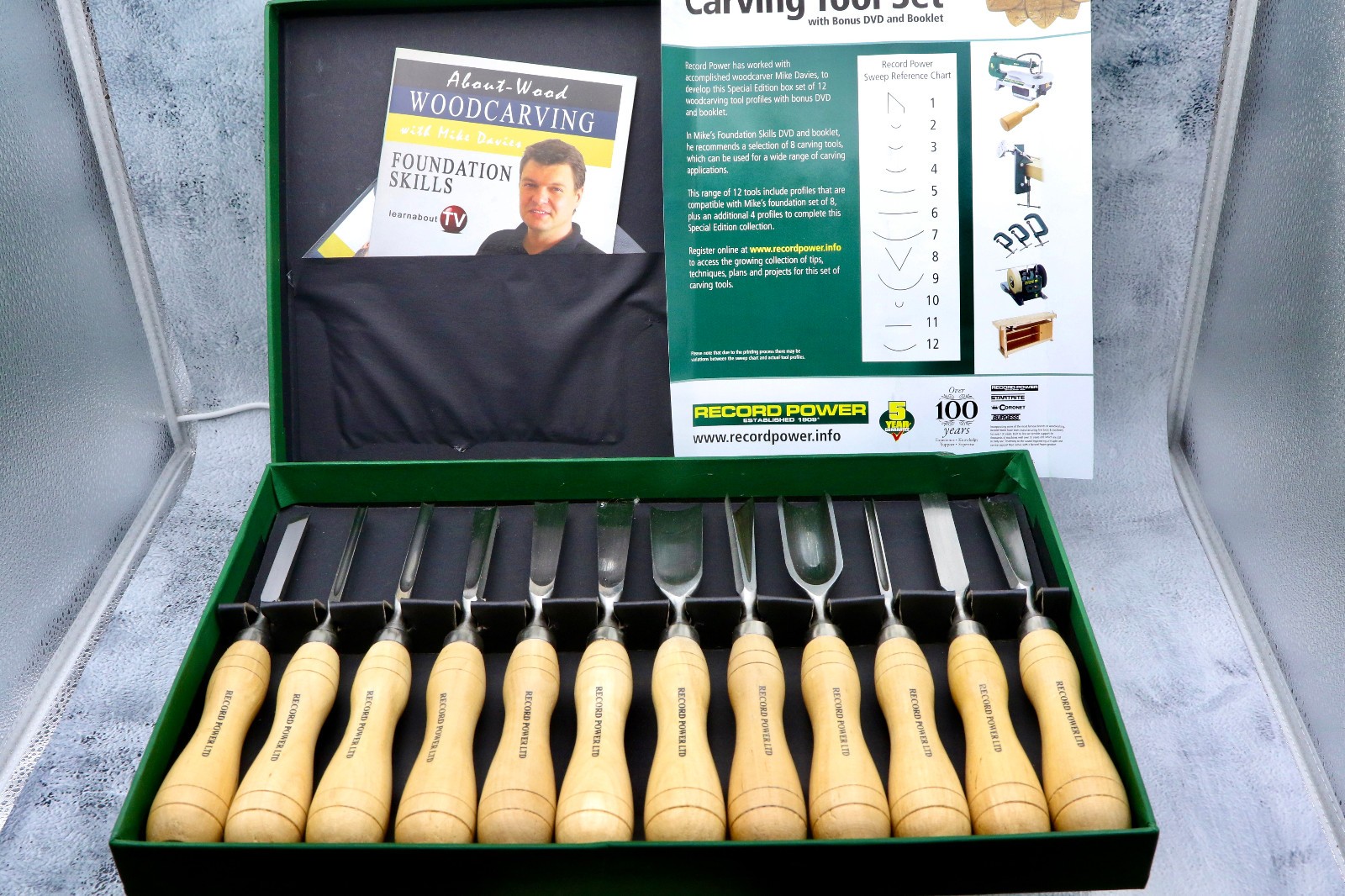 RECORD POWER RPCV12A 12 PIECE WOOD CARVING SET