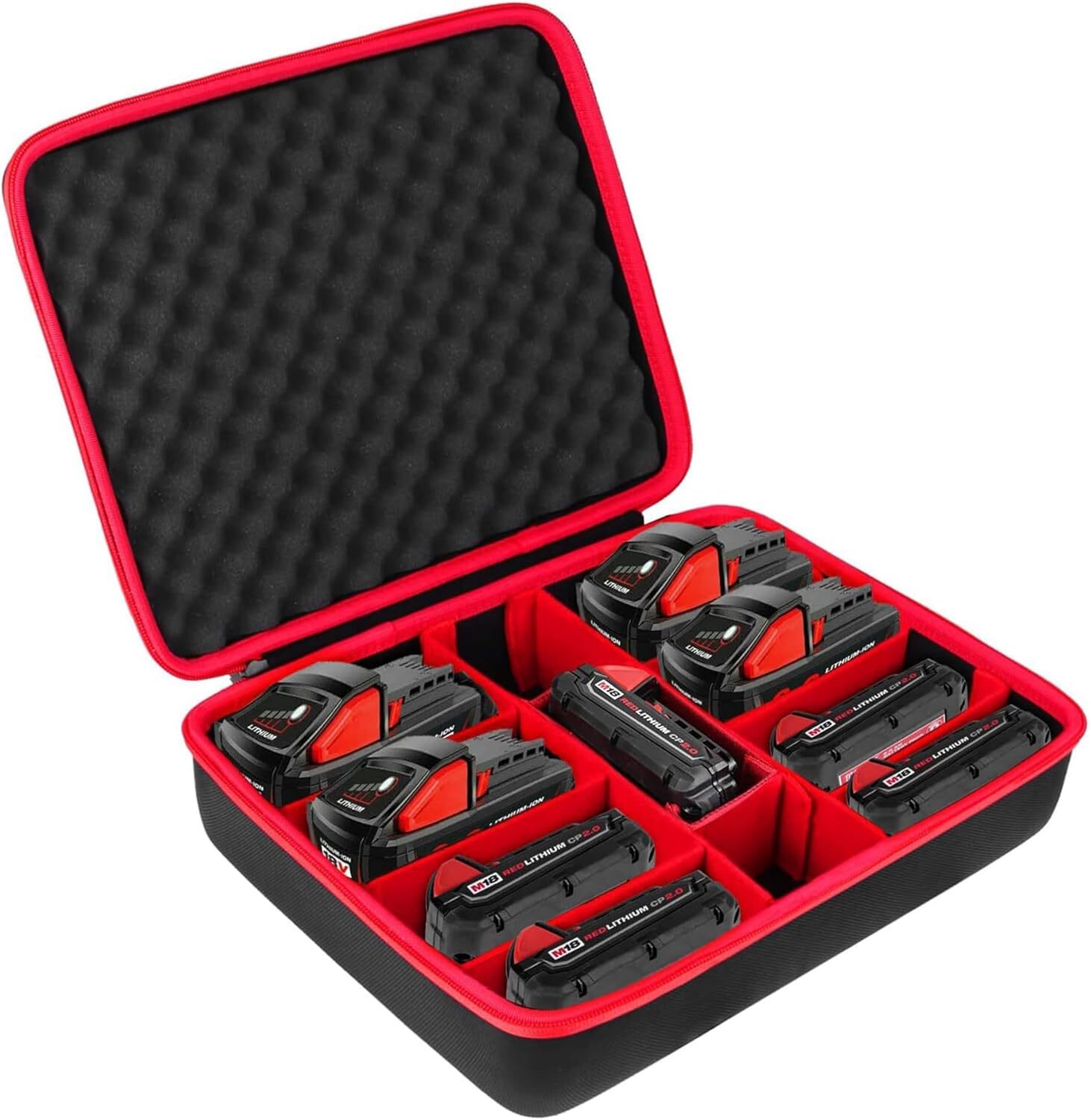 Hard Battery Storage Box Holder Carrying Case Replacement for Milwaukee M12 M18.