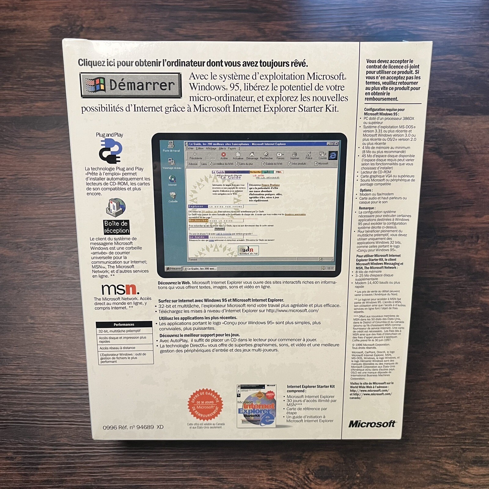 Microsoft Windows 95 Update French Version Sealed