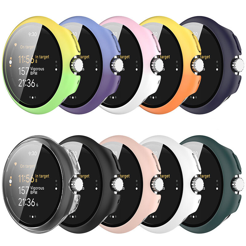 For Google Pixel Watch 3 41/45MM Full Screen Protector Tempered Glass Case Cover