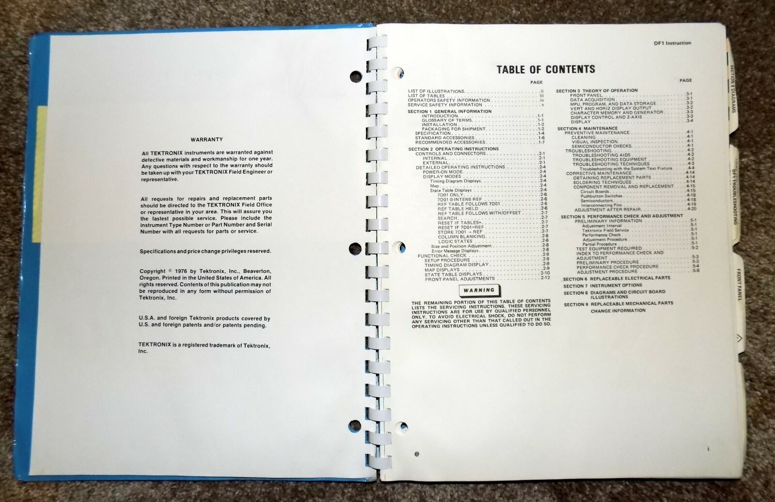 Orig Tektronix DF1 Display Formatter w/ Options Instruction Manual