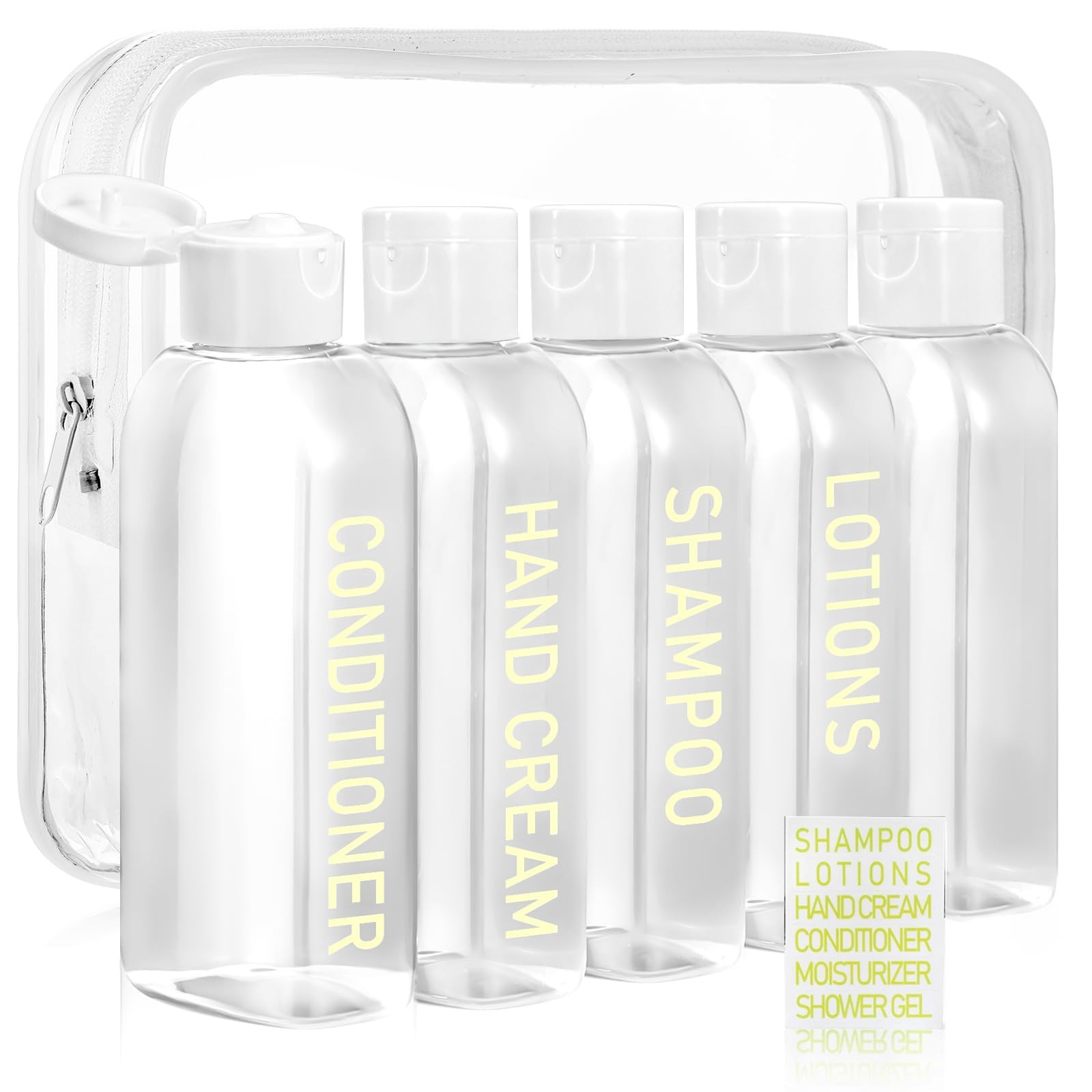 5 Pack Travel Bottles for Toiletries, 3.4oz TSA Approved Travel Containers | ...