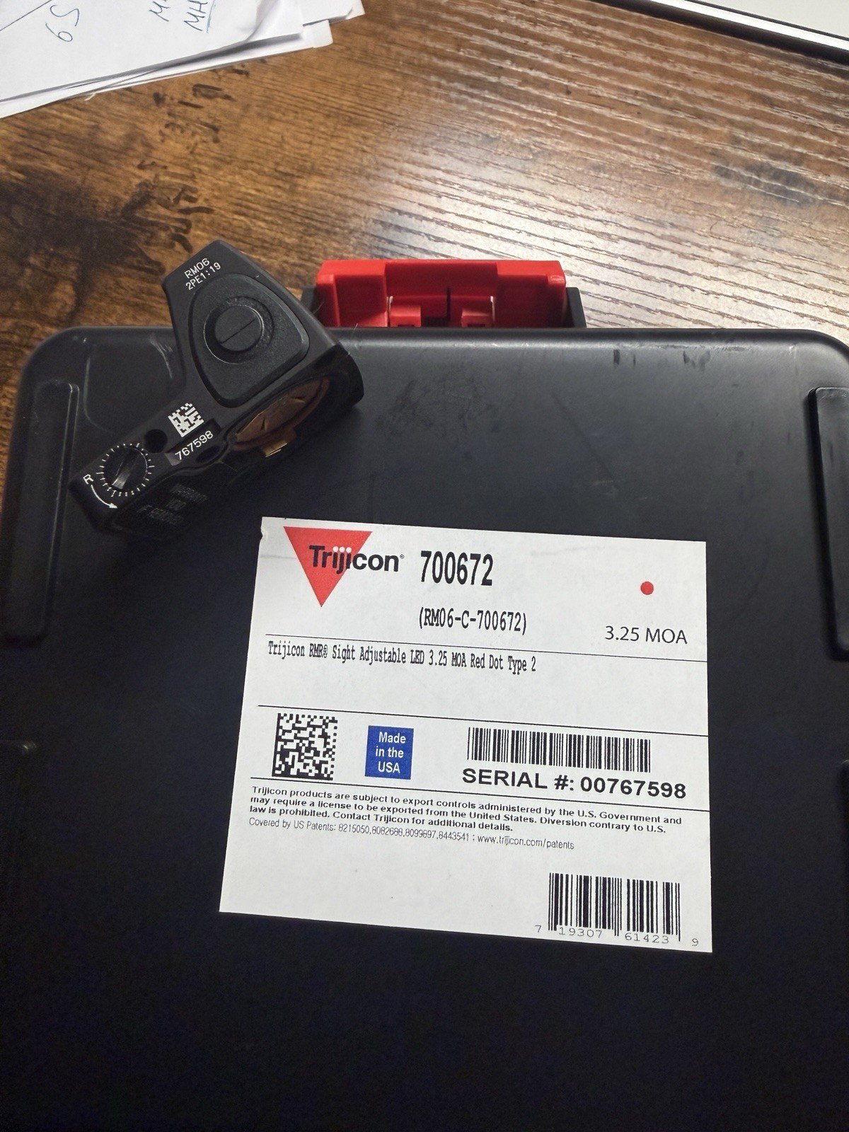 Trijicon RMR RM06 Red Dot Sight 3.25 MOA