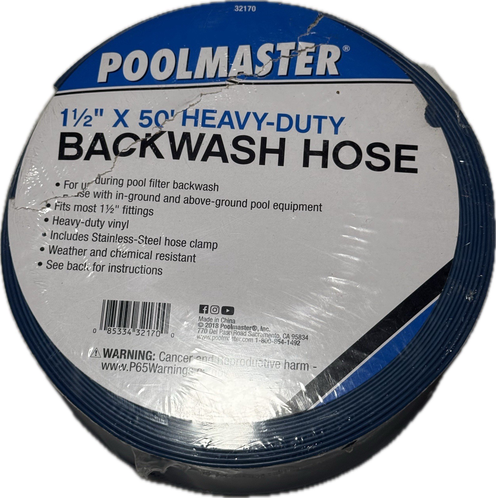 PoolMaster 1-1/2 Inch by 50ft Heavy Duty Backwash Hose 32170