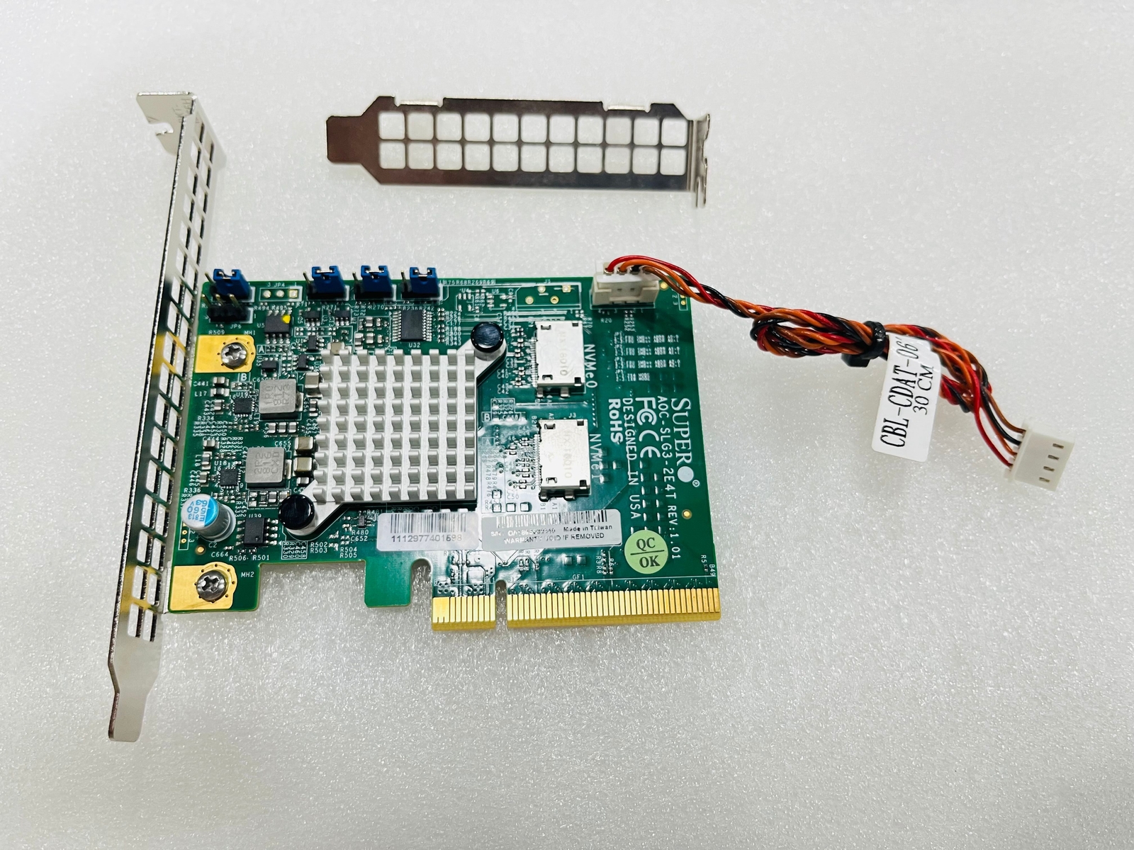 Supermicro AOC-SLG3-2E4T dual-Port Gen-3 Internal NVMe Host Bus Adapter