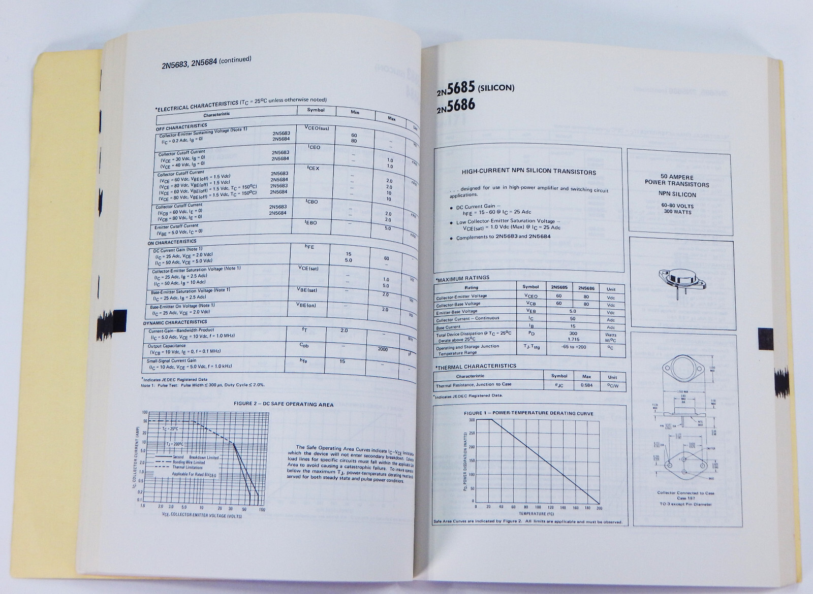 THE SEMICONDUCTOR DATA BOOK 1969 4TH ED. SUPPLEMENT 1 MOTOROLA SOFT COVER NICE