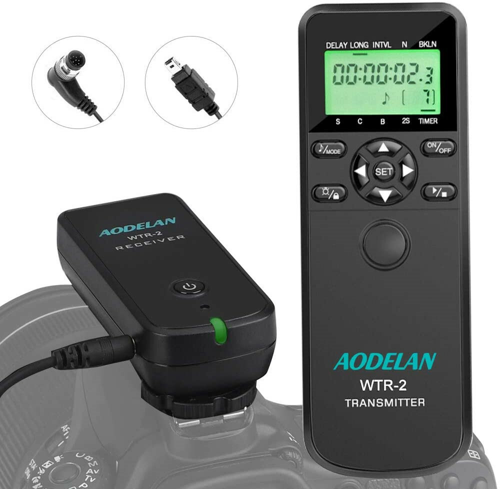 AODELAN Camera Wireless Shutter Release Timer Remote for Nikon D850 D6 D780 P950