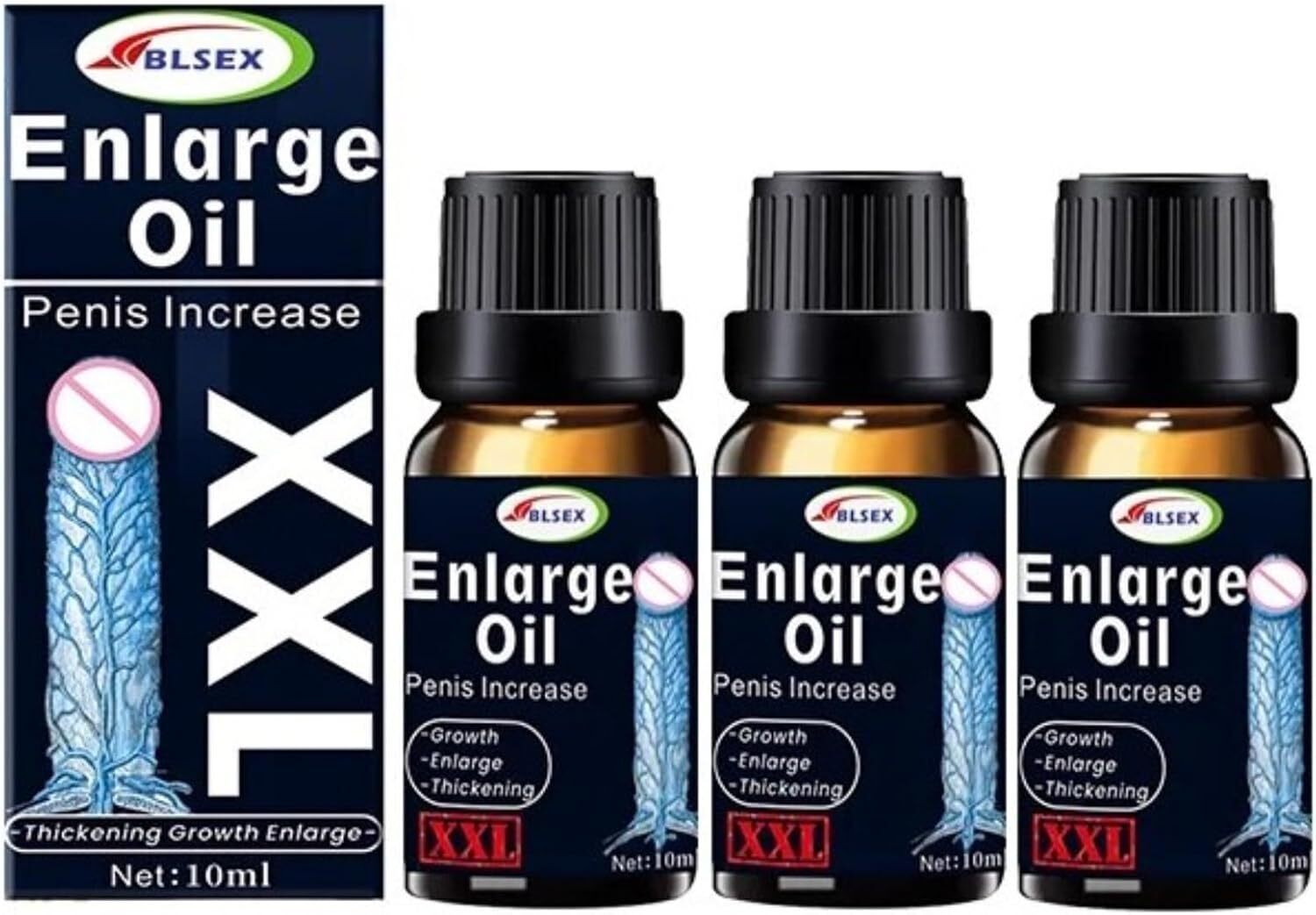 3x XXL Enlargement Oil Increase Male Enlarge Oil Growth Oil Fast Big Thick Long