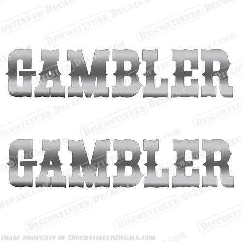 Fits Gambler Bass Boats Boat Decals (Set of 2)