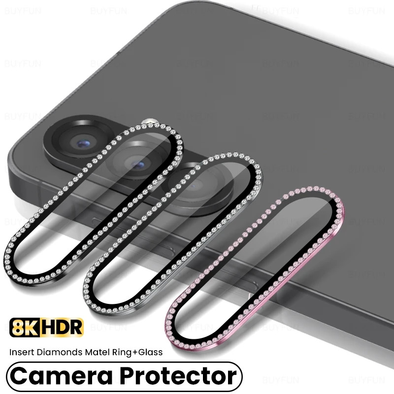 3D Diamond Metal Glass Camera Lens Ring Protector For Samsung Galaxy A37 A57 A56