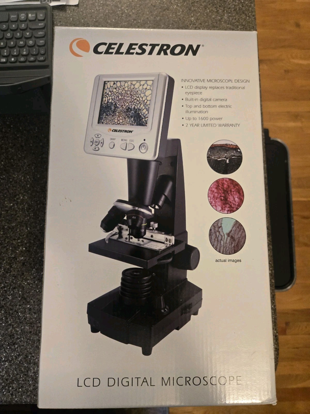 Celestron LCD Digital Microscope (44340) With Carrying Bag And Box