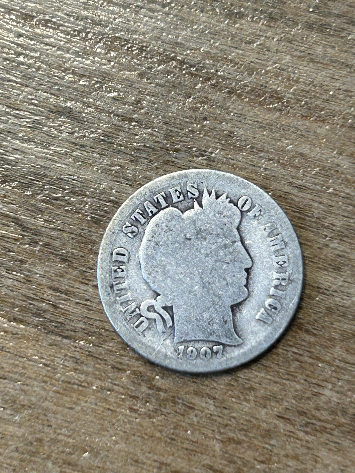 1907O Barber Dime G