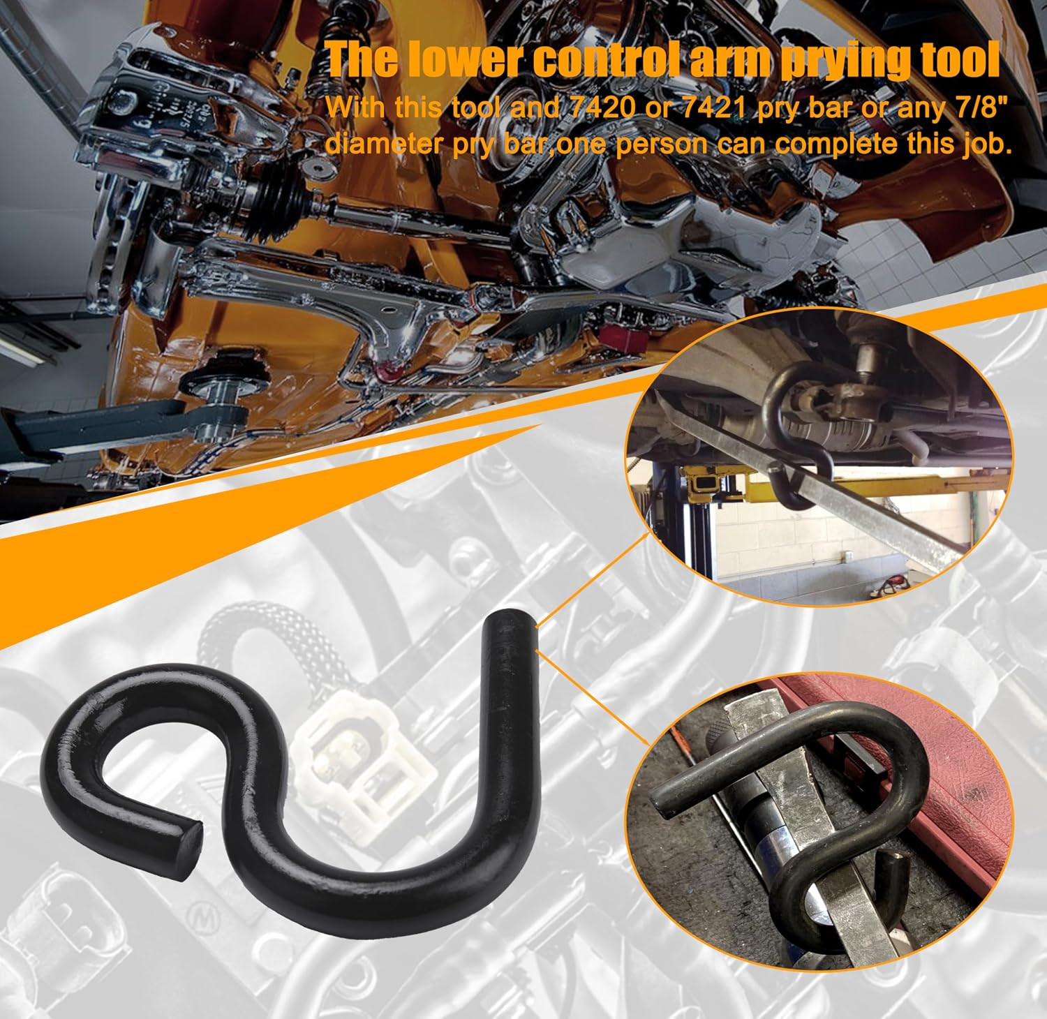 Lower Control Arm Prying Tool 6007 Designed for 7/8 Inches Diameter Pry