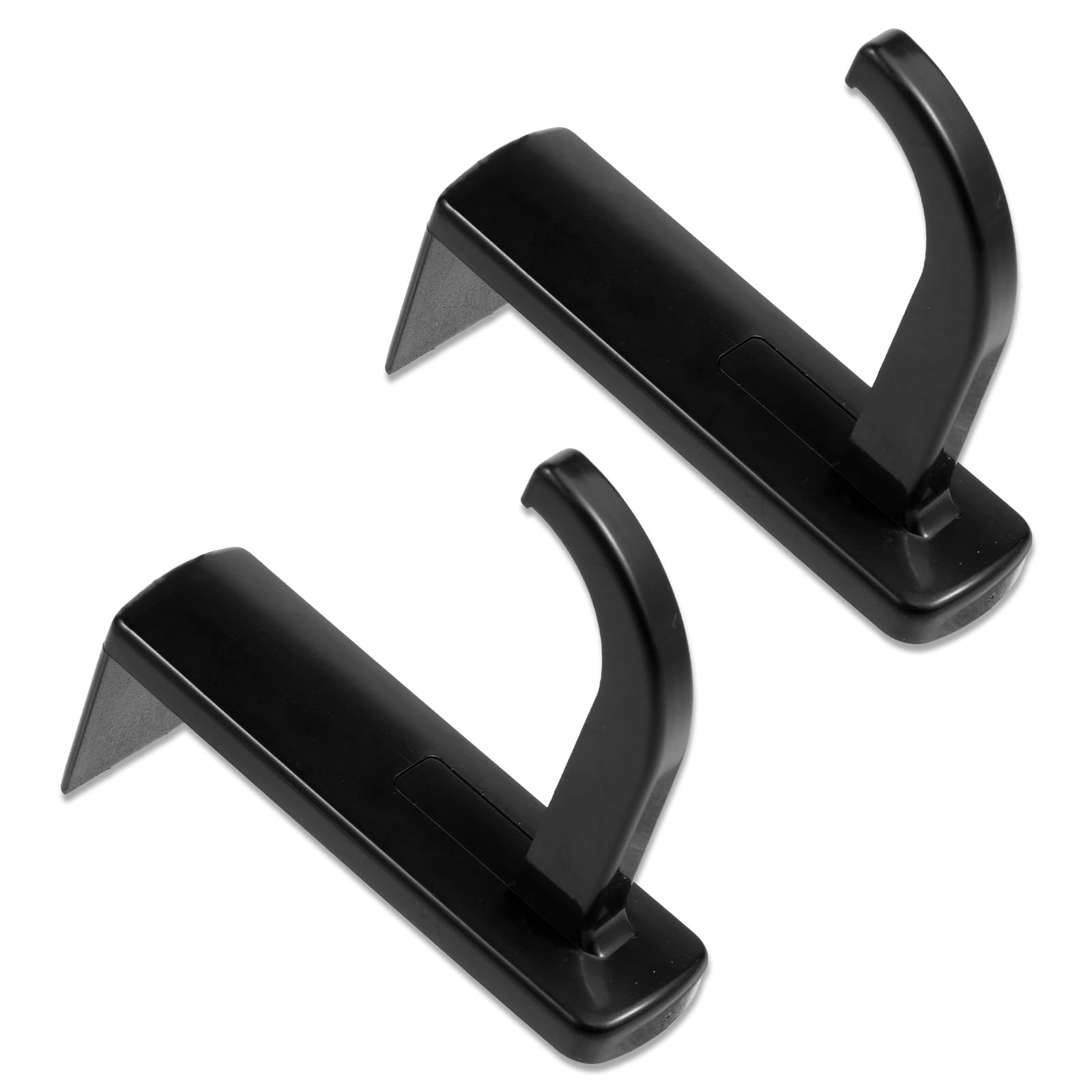 2pcs Monitor Headphone Stand Hook Headset Holder Hanger Adhesive Gaming Black