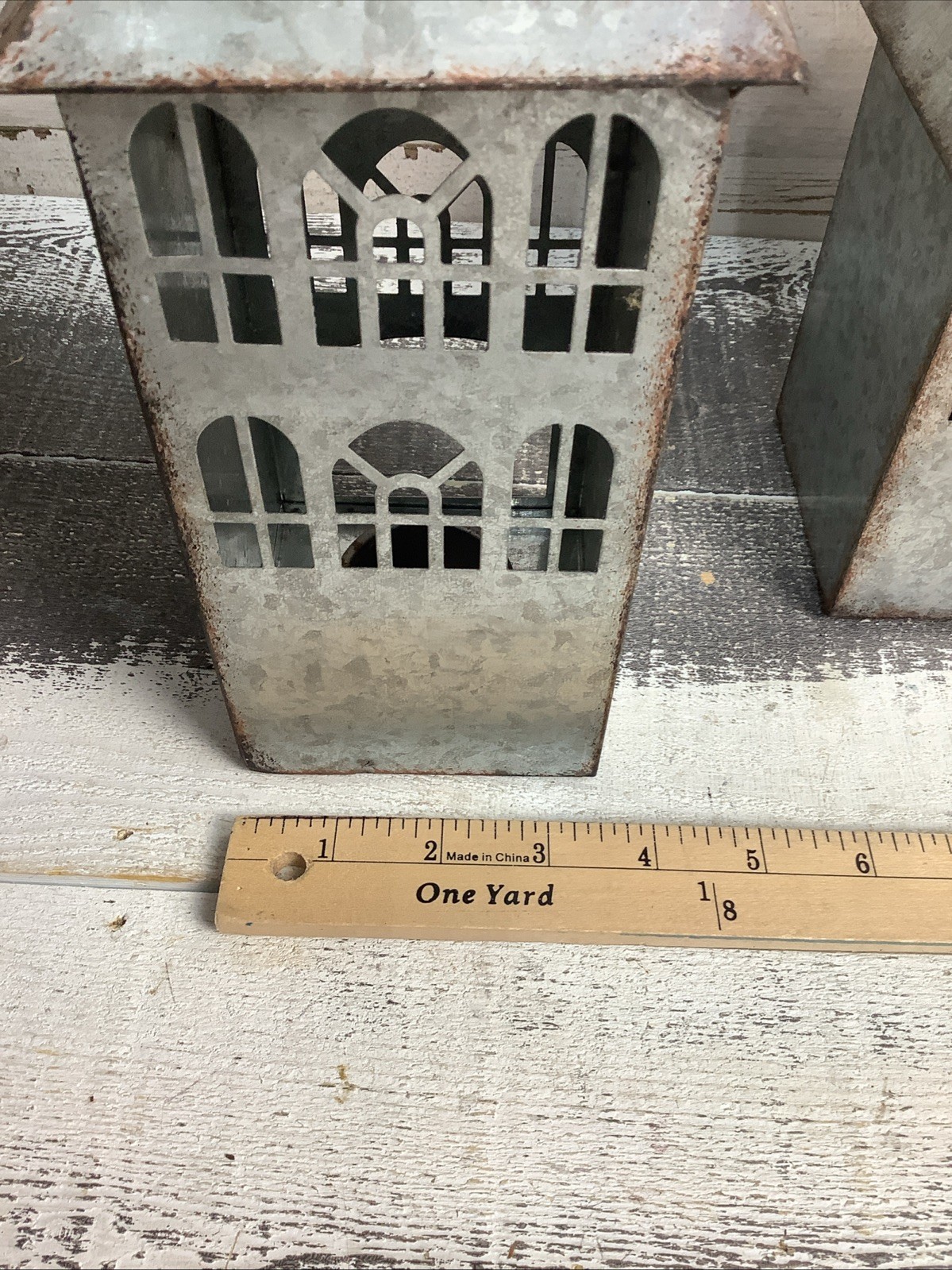 Galvanized Farmhouse Style Candle Holder Houses