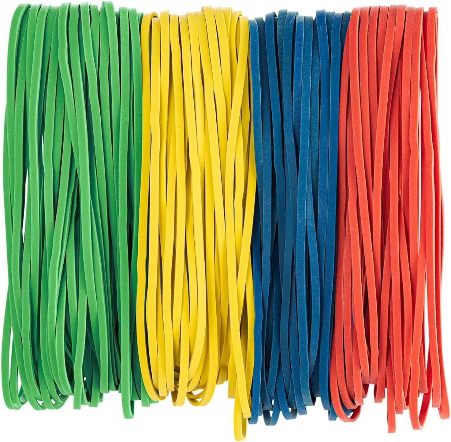 Large Rubber Bands Heavy Duty, 1/2 LB, 7x1/8 inches, 120 Count, Multicolor