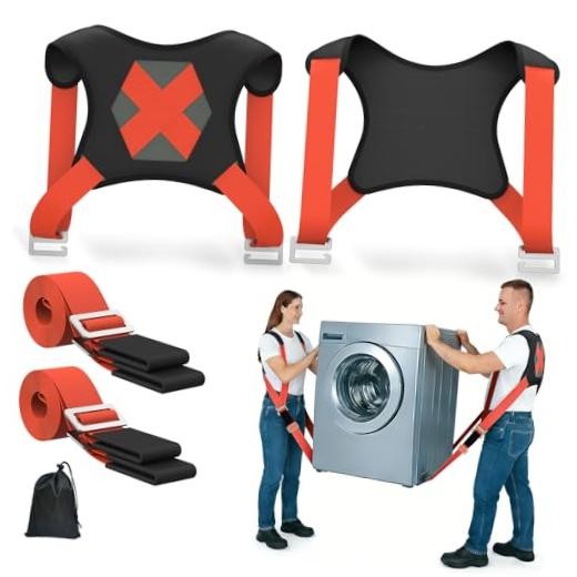 2-Person Moving Straps for Lifting - Shoulder Lifting and Moving System with