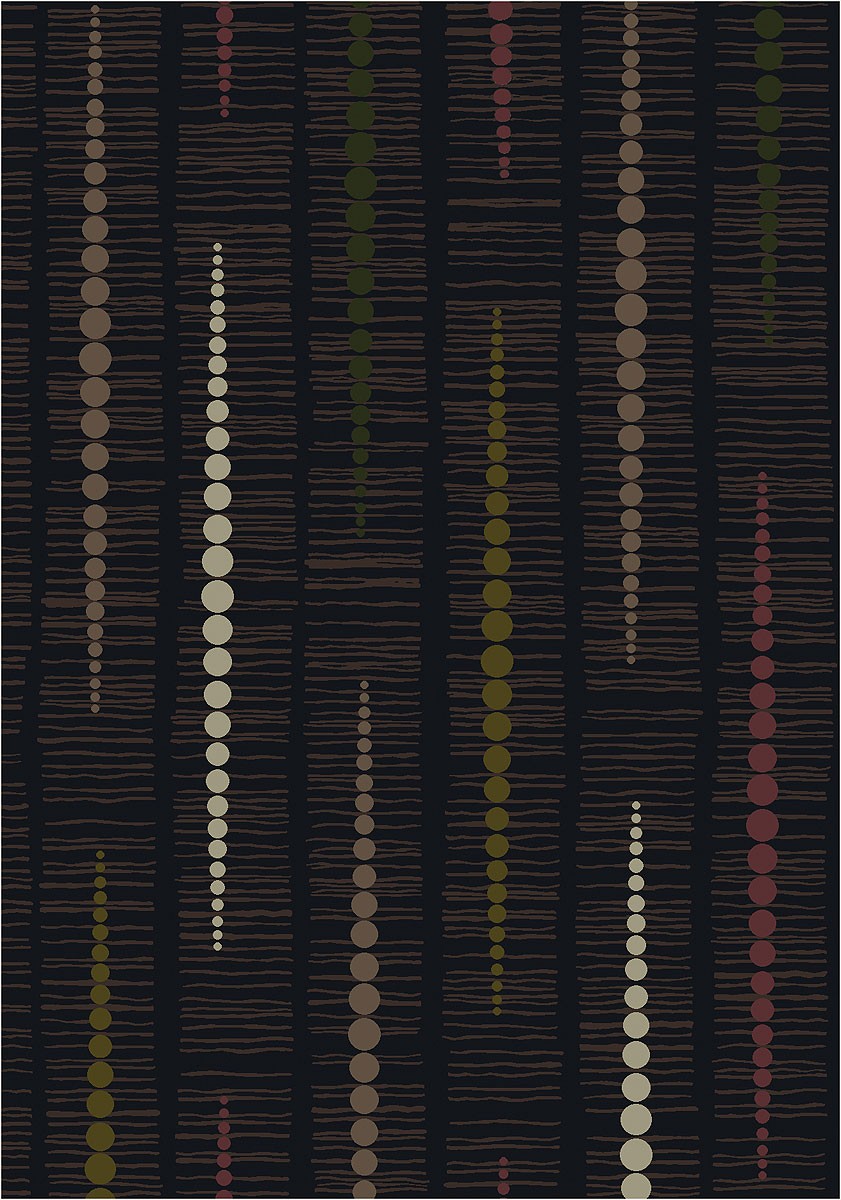 8x11 Milliken Reflection Ebony Modern Retro Area Rug - Approx 7'8"x10'9"