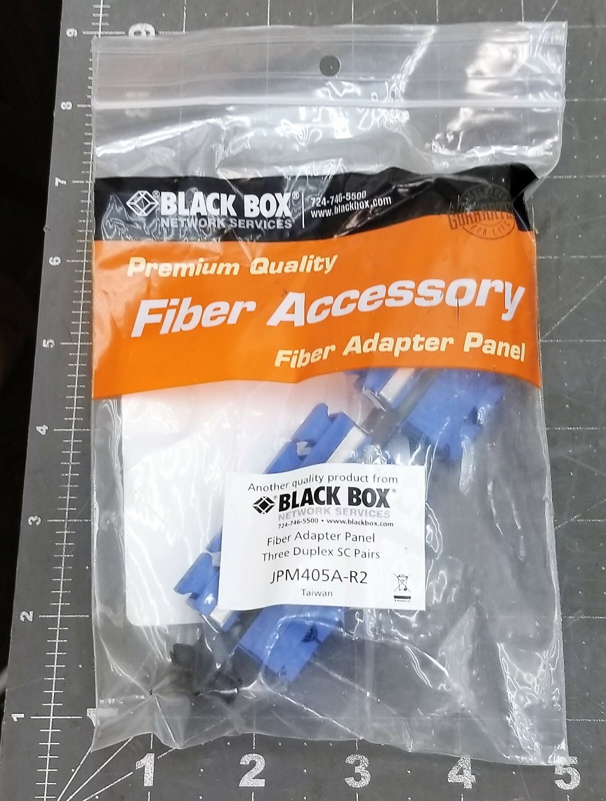 BLACK BOX JPM405A-R2 3 DUPLEX SC PAIRS FIBER ADAPTER PANEL [B8BD]