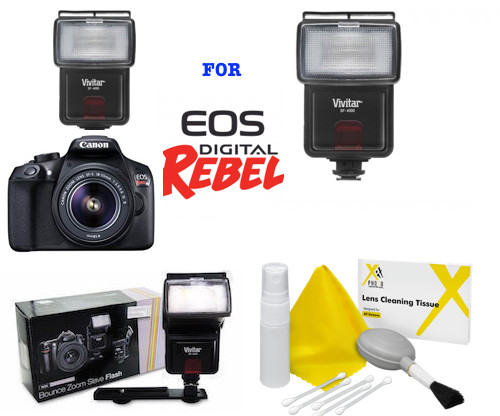 HD WIRELESS ZOOM SWIVEL FLASH FOR CANON EOS REBEL T5 T5I T6 T6I T7 T7I 80D 60D