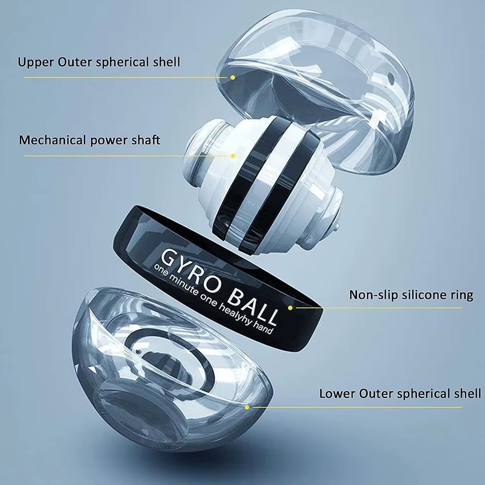 Gyro Ball Power Trainer Ball Wrist Strengthening Device Forearm Exerciser*