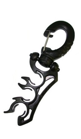 Black Scuba Dive Bcd Octo Console Hose Clip Holder Retainer