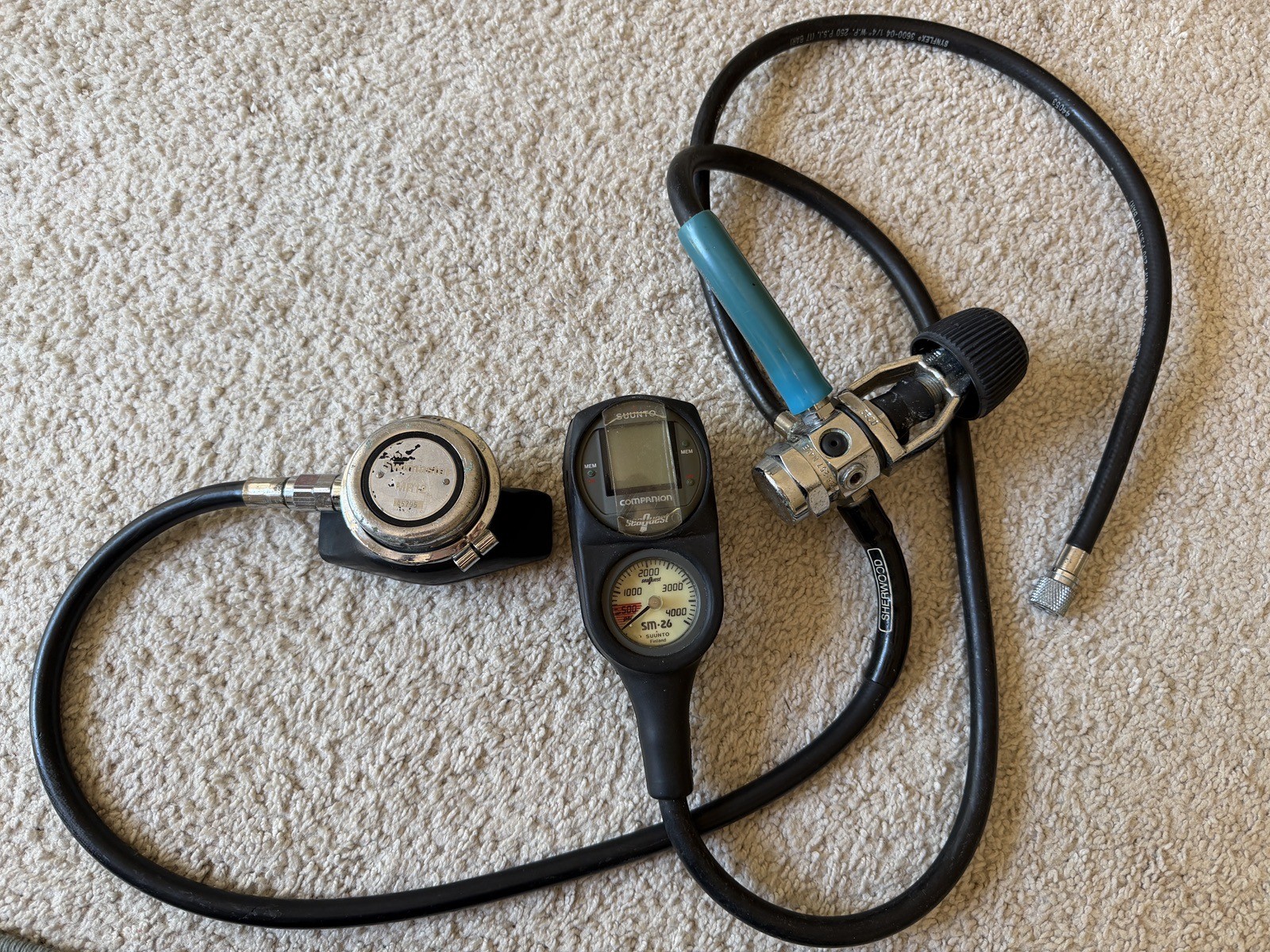 AMF Swimmaster MR12 Scuba Regulator Sherwood 1st Stage Suunto SM-26 (Untested)