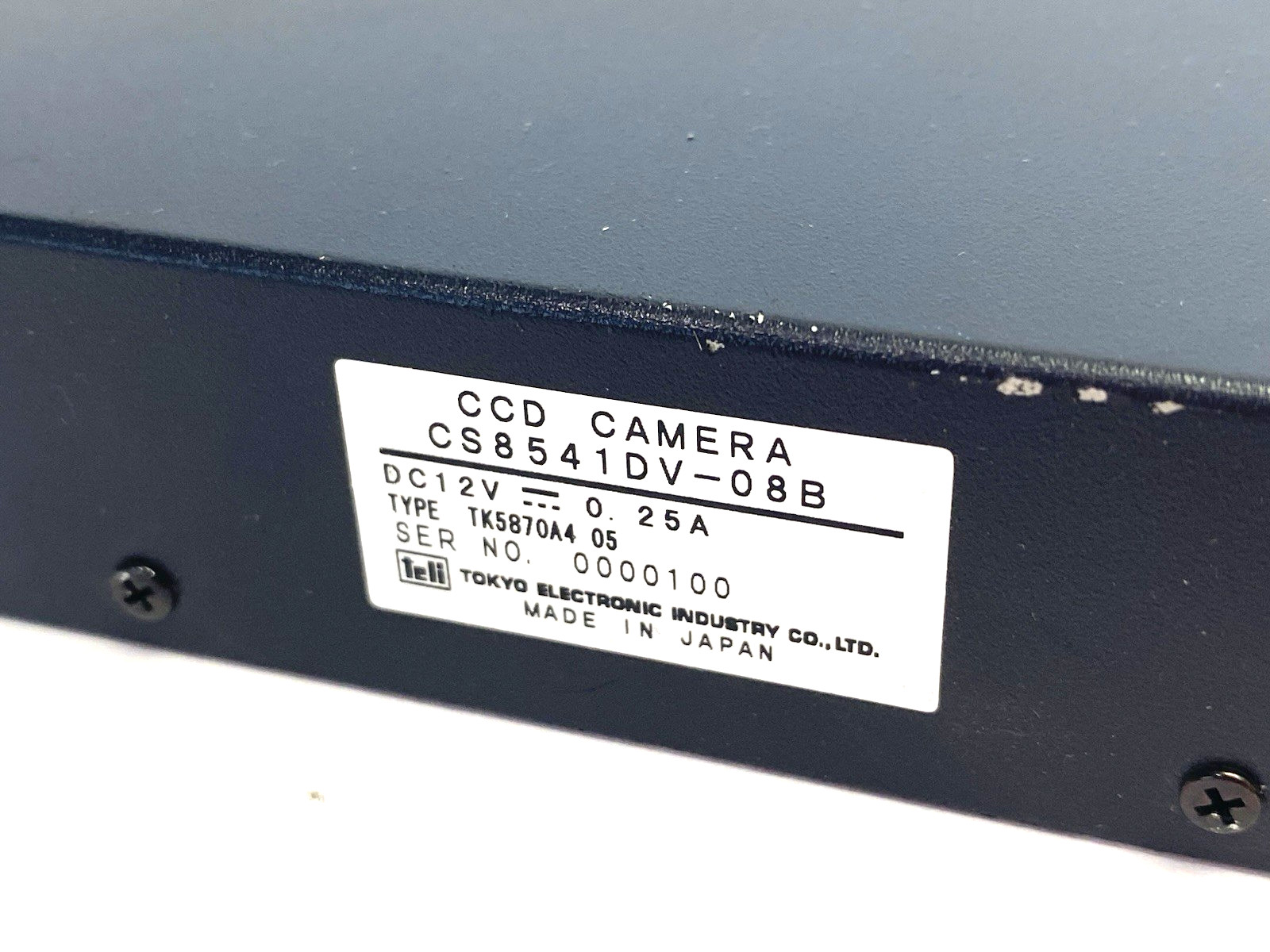 Tokyo Electronic CS8541DV-08B Camera Controller, CCD Camera DC12V 0.25A