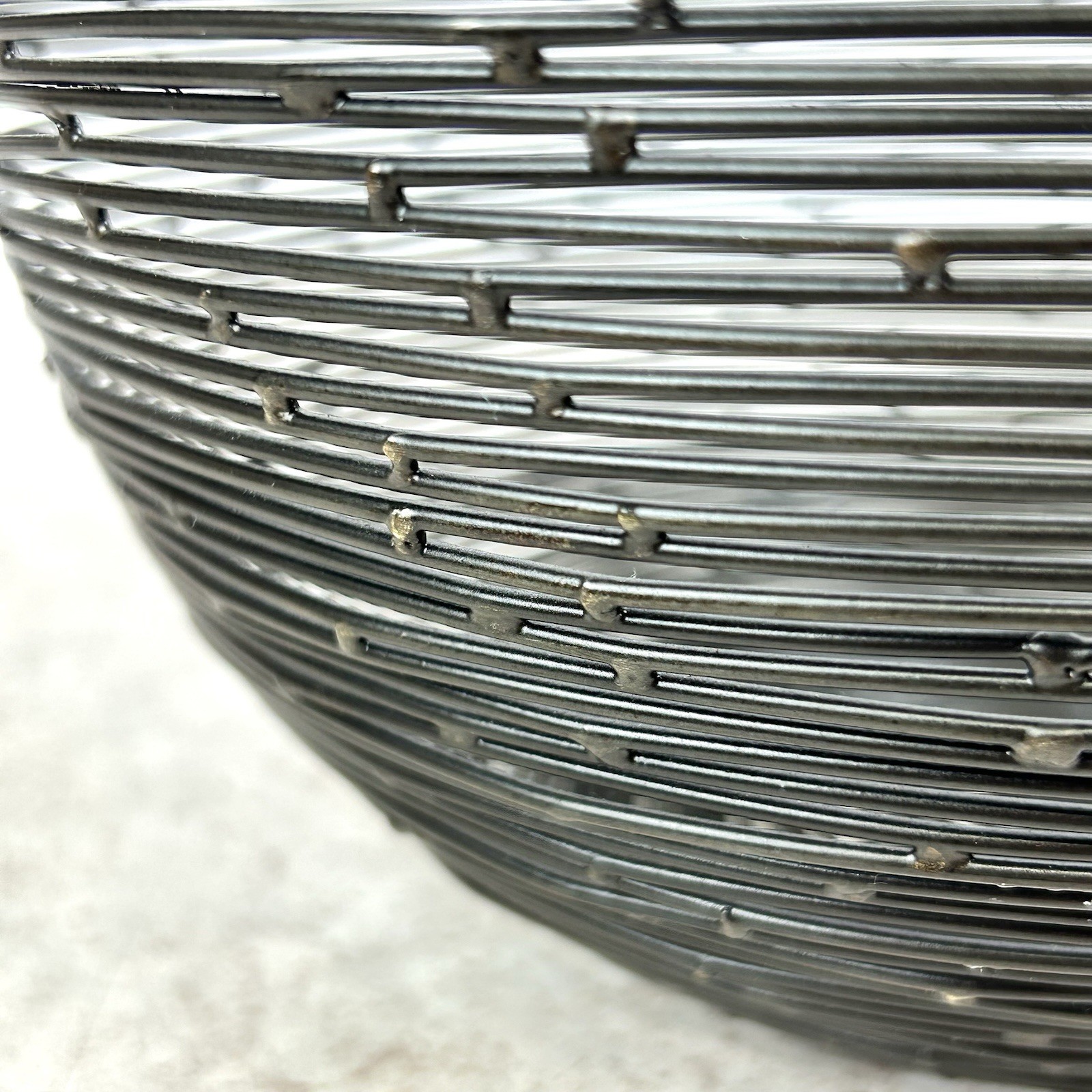 Open-Wire Nest Woven Fruit Veggie Basket Bowl Kitchen Multi Purpose Decor 4x8”
