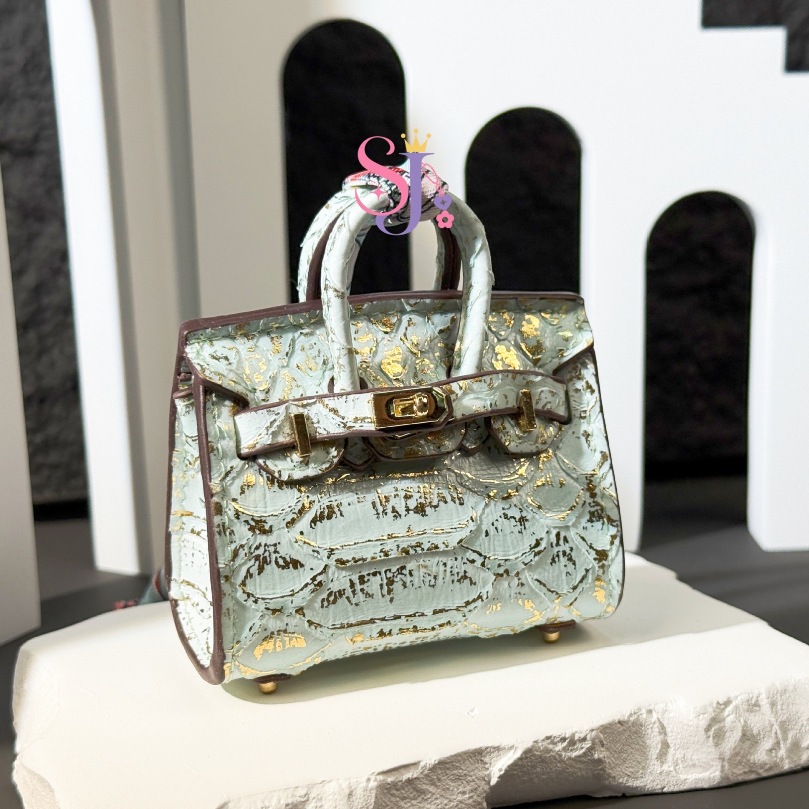 3D Snakeskin Bag charm｜Mini Bag Charm for Earphones｜Earphone Case