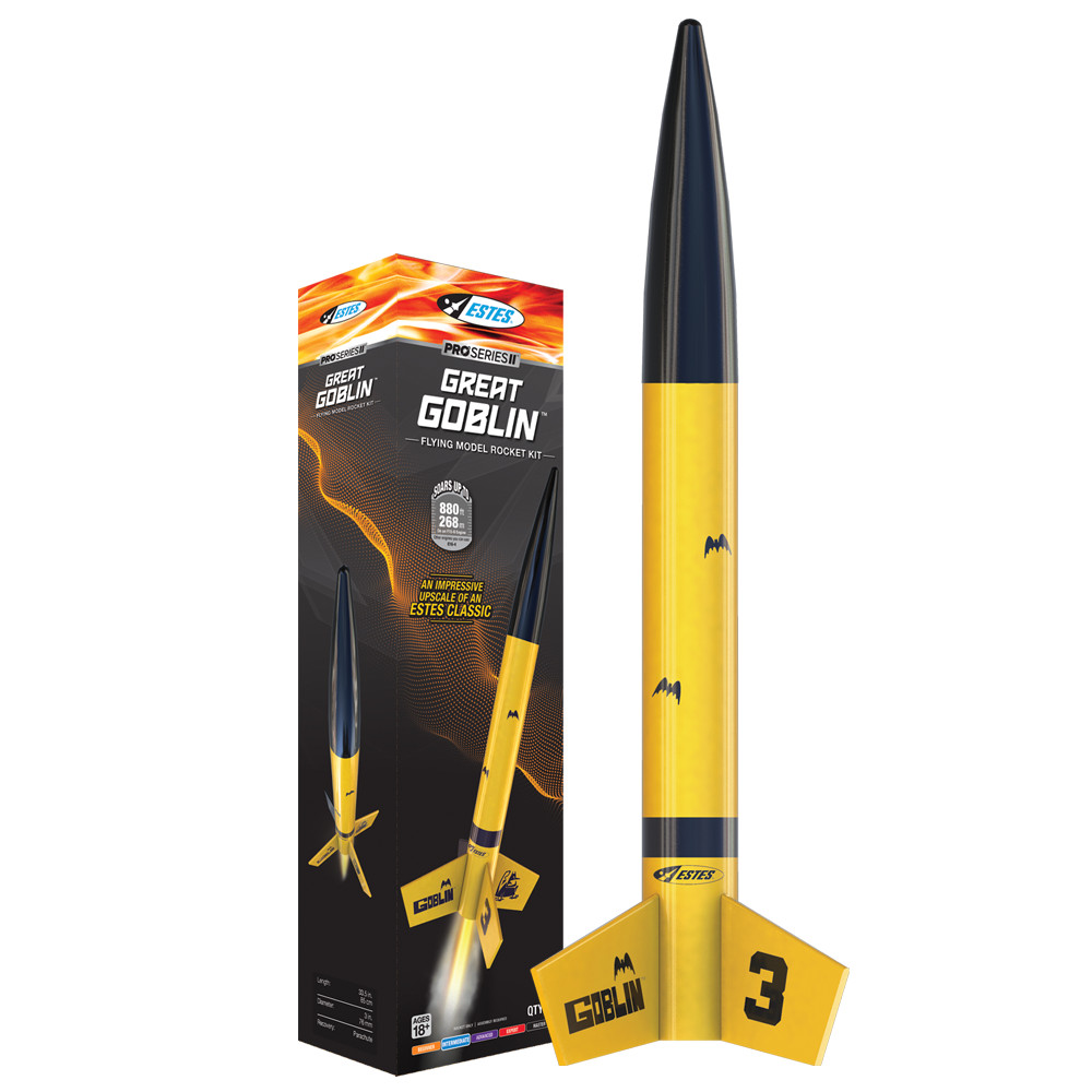 Estes Flying Model Rocket Kit Boxed Pro Great Goblin  EST 9724