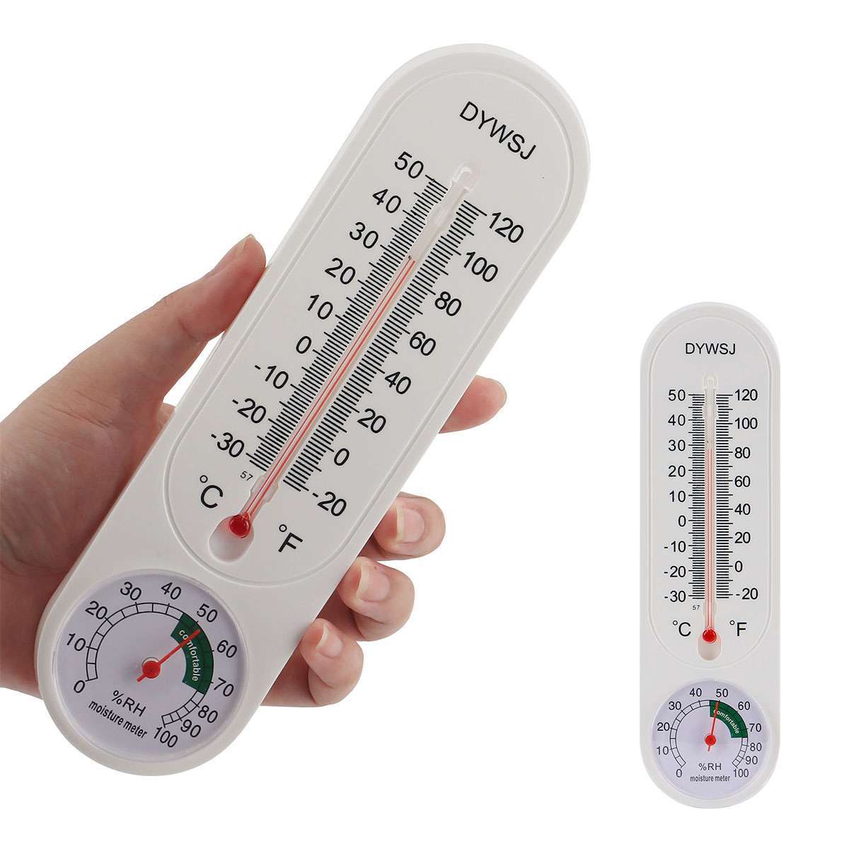 4PCS Wall-Mount Thermometer Indoor Outdoor Garden Greenhouse Home Humidity Meter