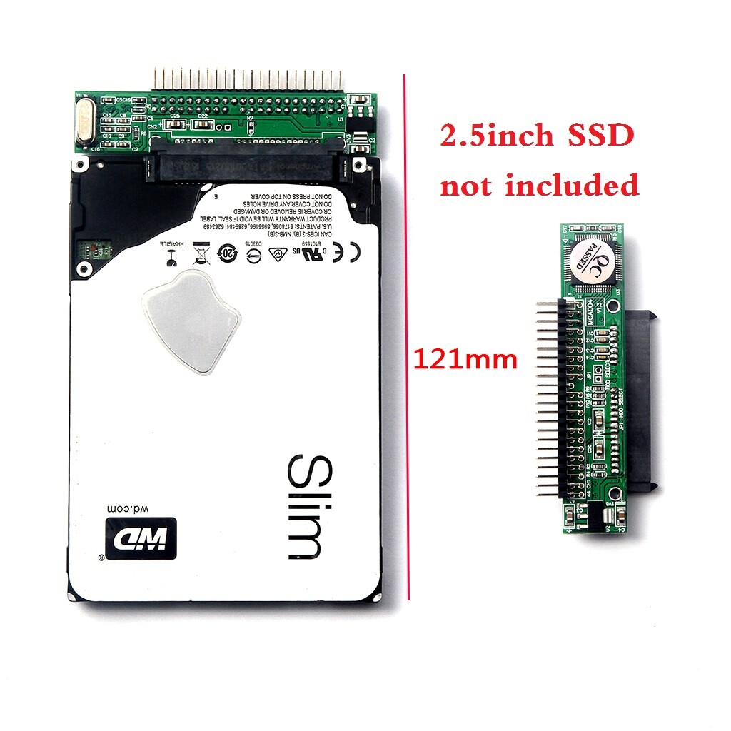 7+15 Pin SATA SSD HDD Female to 2.5" 44Pin IDE Male Adapter for Laptop