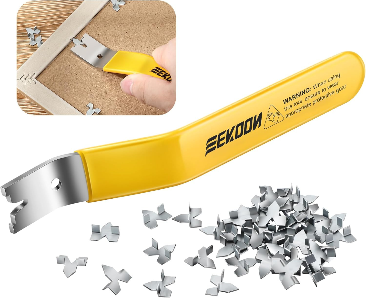 Glazier Point Driver, Glazier Setting Tool with 100 Push Points, Glazing Push Po
