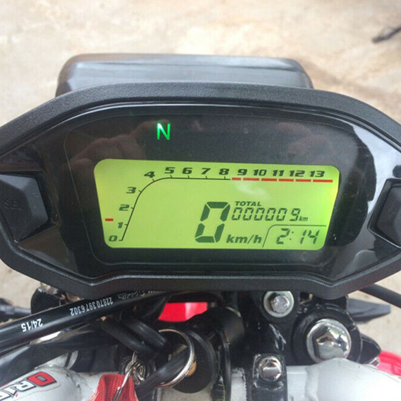 Motorcycle Digital Gauge Gear Fuel Indicator Backlight Instruments Odometer z