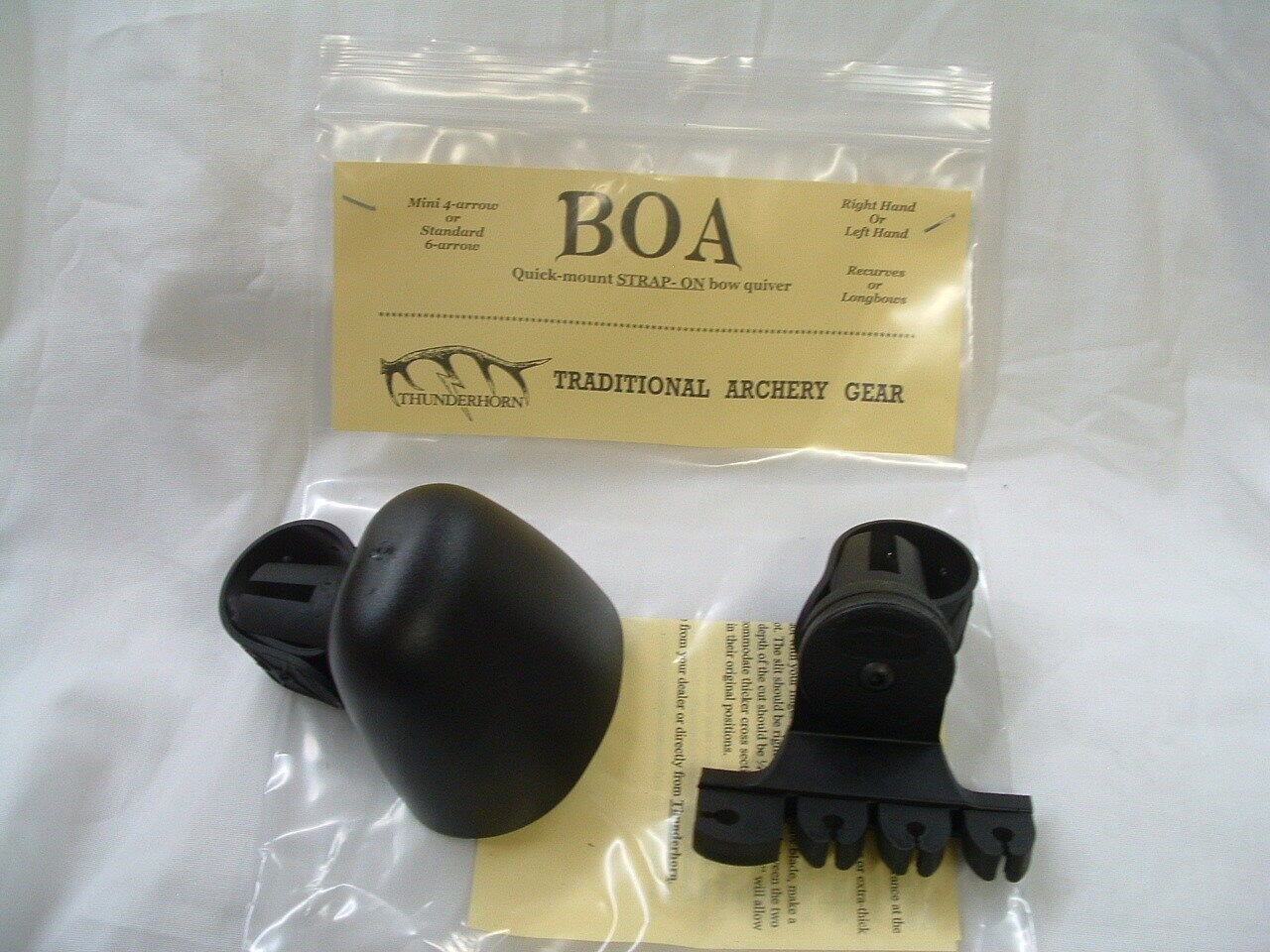 Thunderhorn BOA Strap Quick Mount  4 Arrow Plastic Quiver Recurve & Longbow